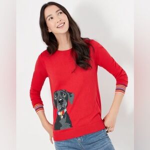 NWOT Joules Miranda Intarsia Knit Jumper/Sweater (with Black Lab!)